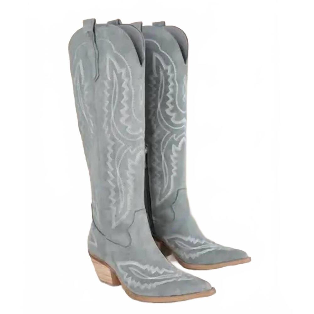 NEW MIRACLE MILES women's tess cowgirl boots in blue